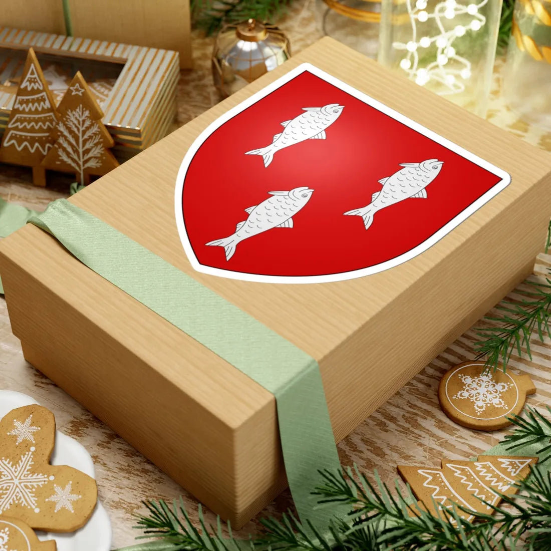 Blason famille fr Anceau Nivernais (France) (Coat of Arms) STICKER Vinyl Kiss-Cut Decal - The Sticker Space