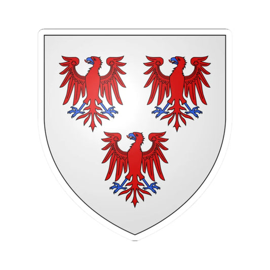 Blason famille fr Andigné (France) (Coat of Arms) STICKER Vinyl Kiss-Cut Decal 2 Inch White - The Sticker Space