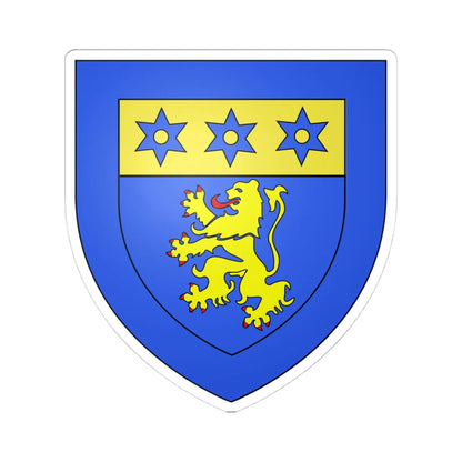 Blason famille fr Androl (France) (Coat of Arms) STICKER Vinyl Kiss-Cut Decal 4 Inch White - The Sticker Space