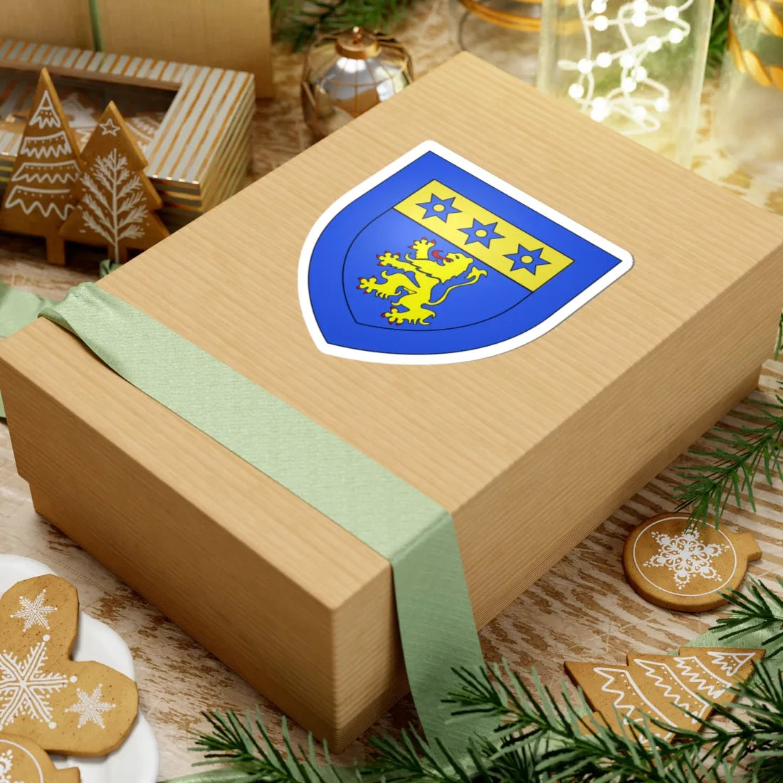 Blason famille fr Androl (France) (Coat of Arms) STICKER Vinyl Kiss-Cut Decal - The Sticker Space