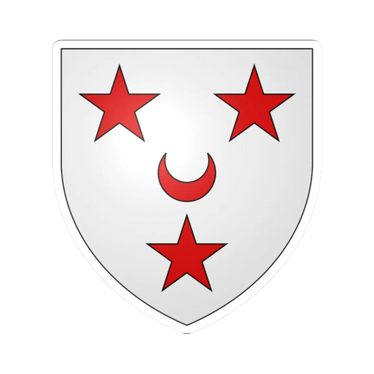 Blason famille fr Angellerie (France) (Coat of Arms) STICKER Vinyl Kiss-Cut Decal 2 Inch White - The Sticker Space