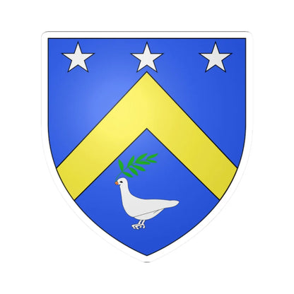 Blason famille fr ANGLES (France) (Coat of Arms) STICKER Vinyl Kiss-Cut Decal 2 Inch White - The Sticker Space