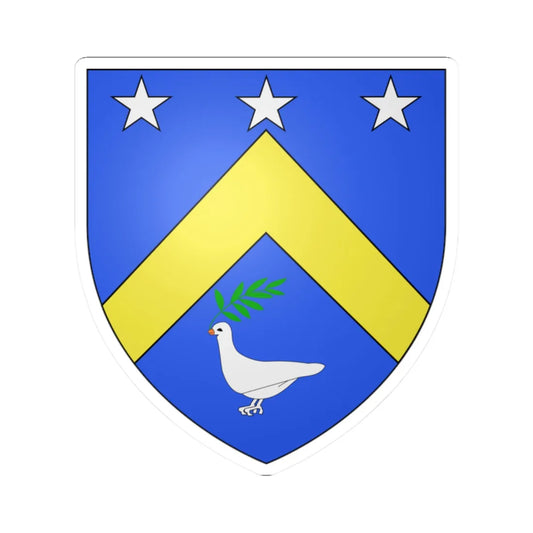 Blason famille fr ANGLES (France) (Coat of Arms) STICKER Vinyl Kiss-Cut Decal 2 Inch White - The Sticker Space