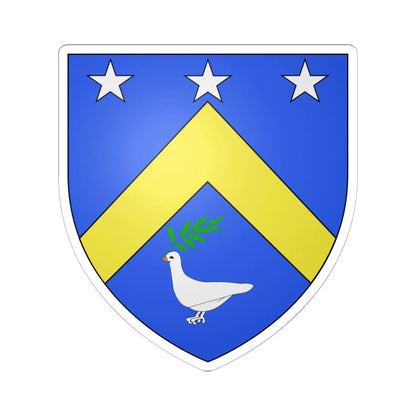 Blason famille fr ANGLES (France) (Coat of Arms) STICKER Vinyl Kiss-Cut Decal 6 Inch White - The Sticker Space