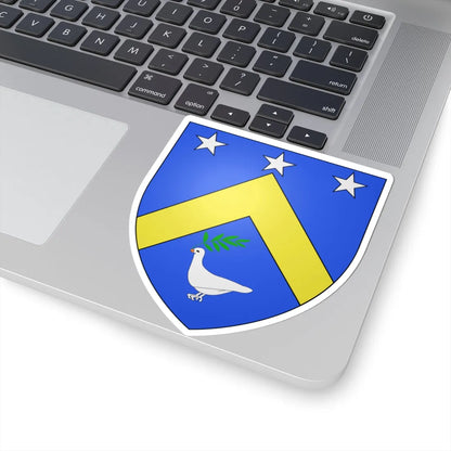 Blason famille fr ANGLES (France) (Coat of Arms) STICKER Vinyl Kiss-Cut Decal - The Sticker Space