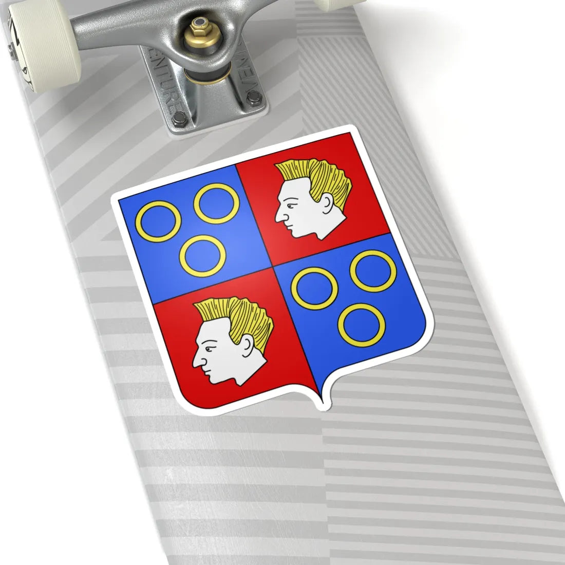 Blason famille fr Ango de la Motte-Ango de Flers 2 (France) (Coat of Arms) STICKER Vinyl Kiss-Cut Decal - The Sticker Space