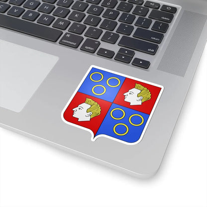 Blason famille fr Ango de la Motte-Ango de Flers 2 (France) (Coat of Arms) STICKER Vinyl Kiss-Cut Decal - The Sticker Space