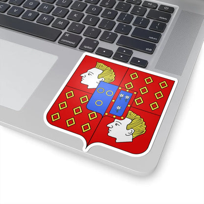 Blason famille fr Ango de la Motte-Ango de Flers 3 (France) (Coat of Arms) STICKER Vinyl Kiss-Cut Decal - The Sticker Space