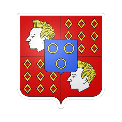 Blason famille fr Ango de la Motte-Ango de Flers (France) (Coat of Arms) STICKER Vinyl Kiss-Cut Decal 4 Inch White - The Sticker Space