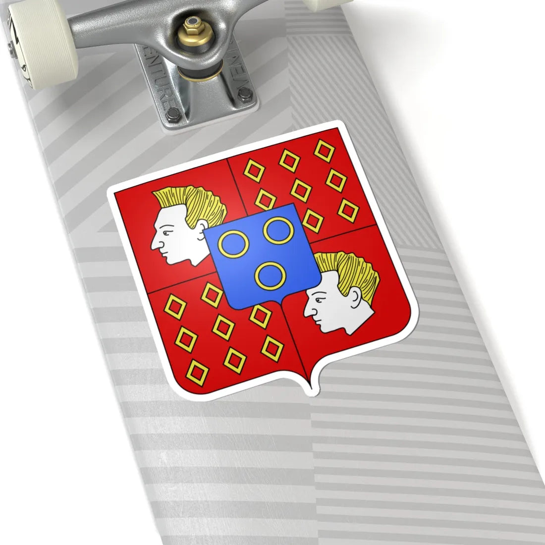 Blason famille fr Ango de la Motte-Ango de Flers (France) (Coat of Arms) STICKER Vinyl Kiss-Cut Decal - The Sticker Space