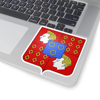 Blason famille fr Ango de la Motte-Ango de Flers (France) (Coat of Arms) STICKER Vinyl Kiss-Cut Decal - The Sticker Space