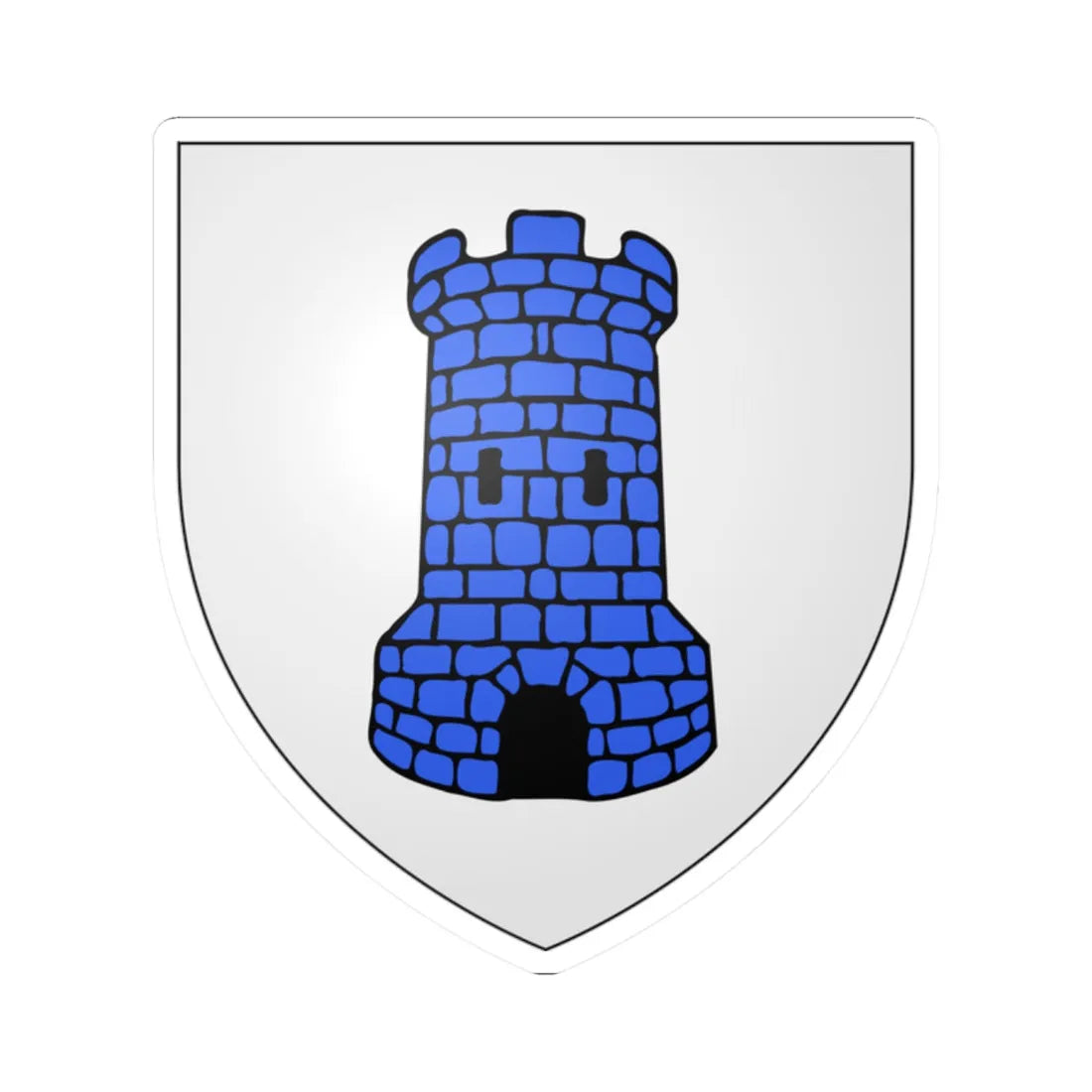 Blason famille fr Aps (France) (Coat of Arms) STICKER Vinyl Kiss-Cut Decal 2 Inch White - The Sticker Space