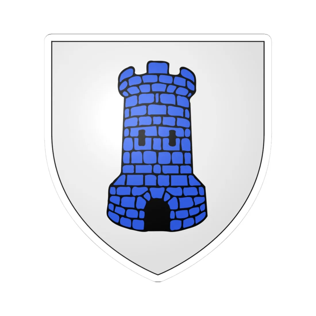 Blason famille fr Aps (France) (Coat of Arms) STICKER Vinyl Kiss-Cut Decal 3 Inch White - The Sticker Space