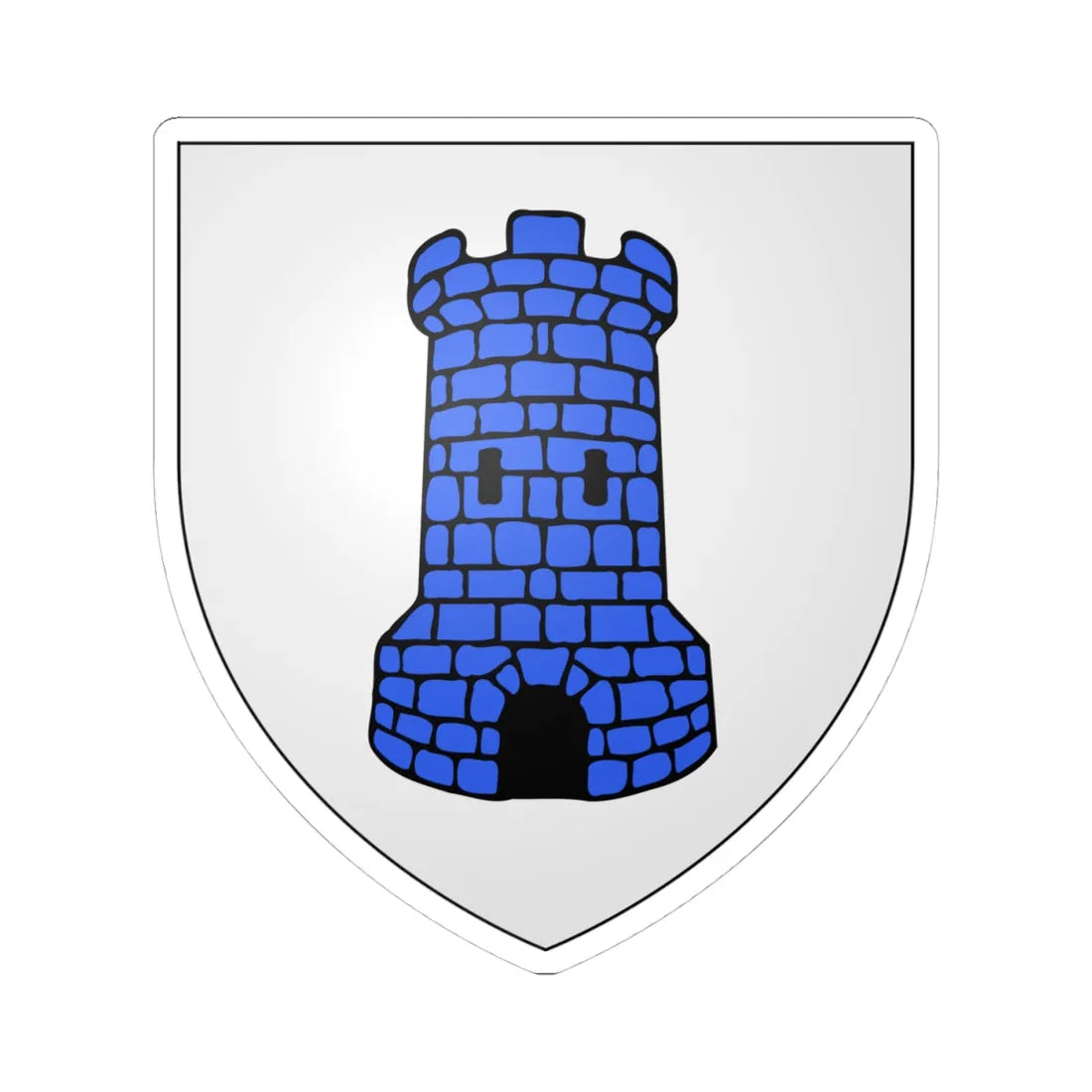 Blason famille fr Aps (France) (Coat of Arms) STICKER Vinyl Kiss-Cut Decal 4 Inch White - The Sticker Space