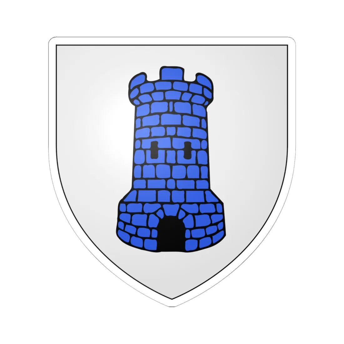 Blason famille fr Aps (France) (Coat of Arms) STICKER Vinyl Kiss-Cut Decal 6 Inch White - The Sticker Space