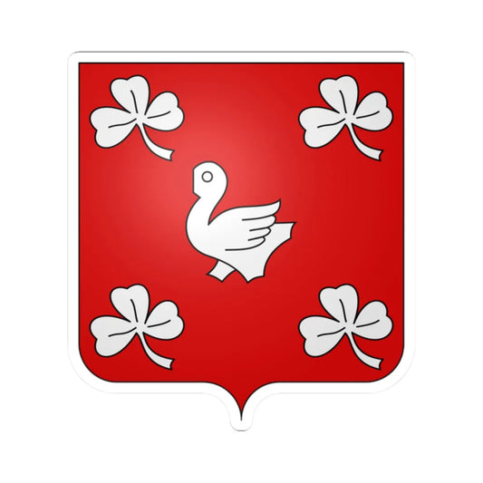 Blason famille fr Arbellot Limousin (France) (Coat of Arms) STICKER Vinyl Kiss-Cut Decal 2 Inch White - The Sticker Space