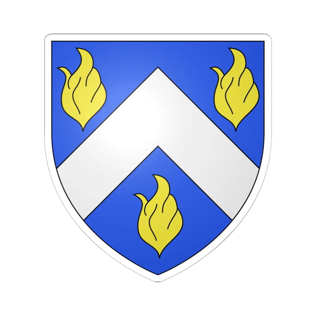 Blason famille fr Ardier (France) (Coat of Arms) STICKER Vinyl Kiss-Cut Decal 6 Inch White - The Sticker Space