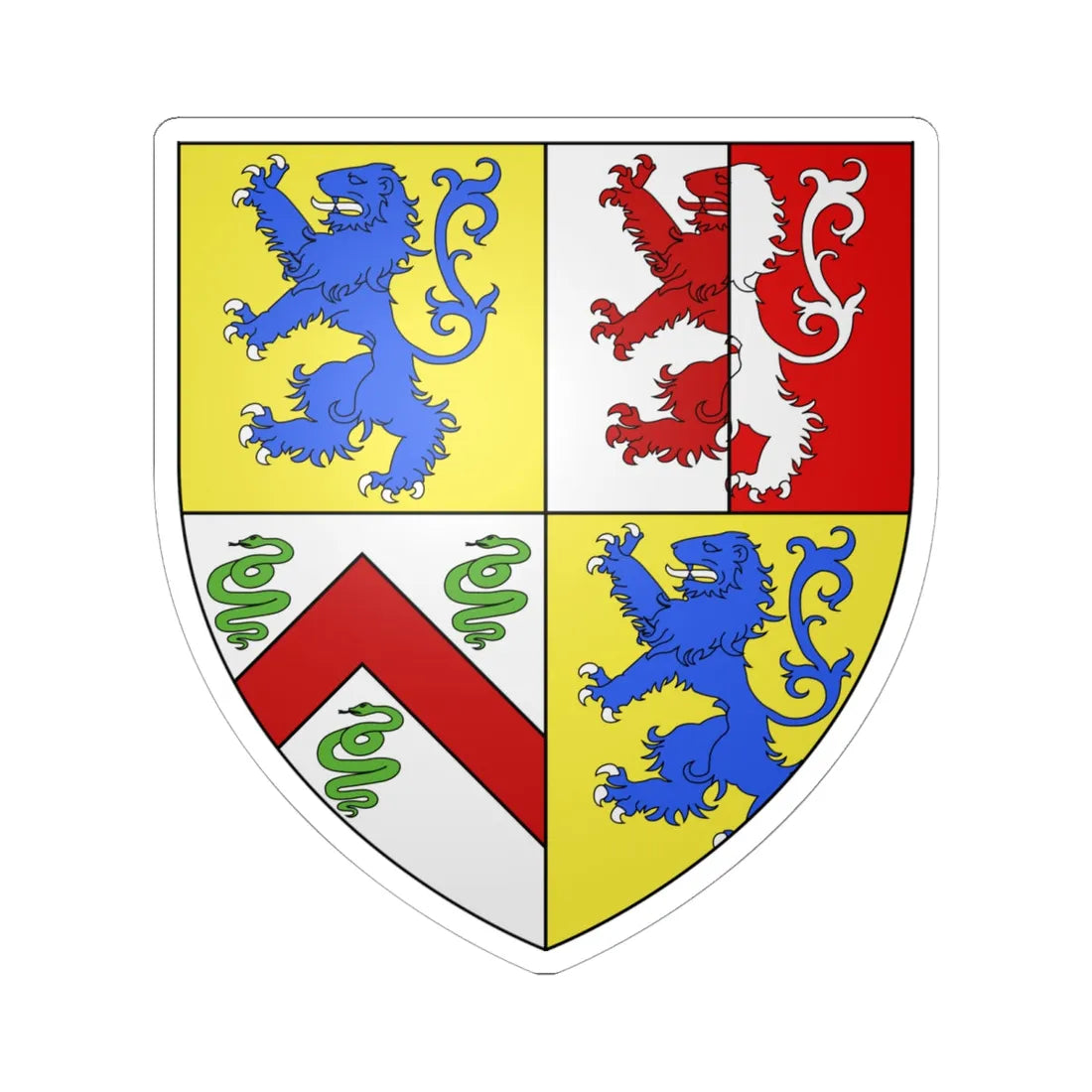 Blason famille fr OMahony (Ireland) (Coat of Arms) STICKER Vinyl Kiss-Cut Decal 6 Inch White - The Sticker Space
