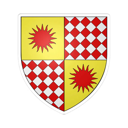 Blason Famille Grimaldi de Bueil (Monaco) (Coat of Arms) STICKER Vinyl Kiss-Cut Decal 4 Inch White - The Sticker Space