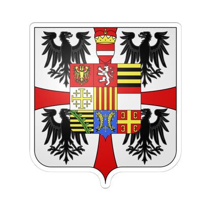 Blason famille it Gonzaga08 (Italy) (Coat of Arms) STICKER Vinyl Kiss-Cut Decal 6 Inch White - The Sticker Space