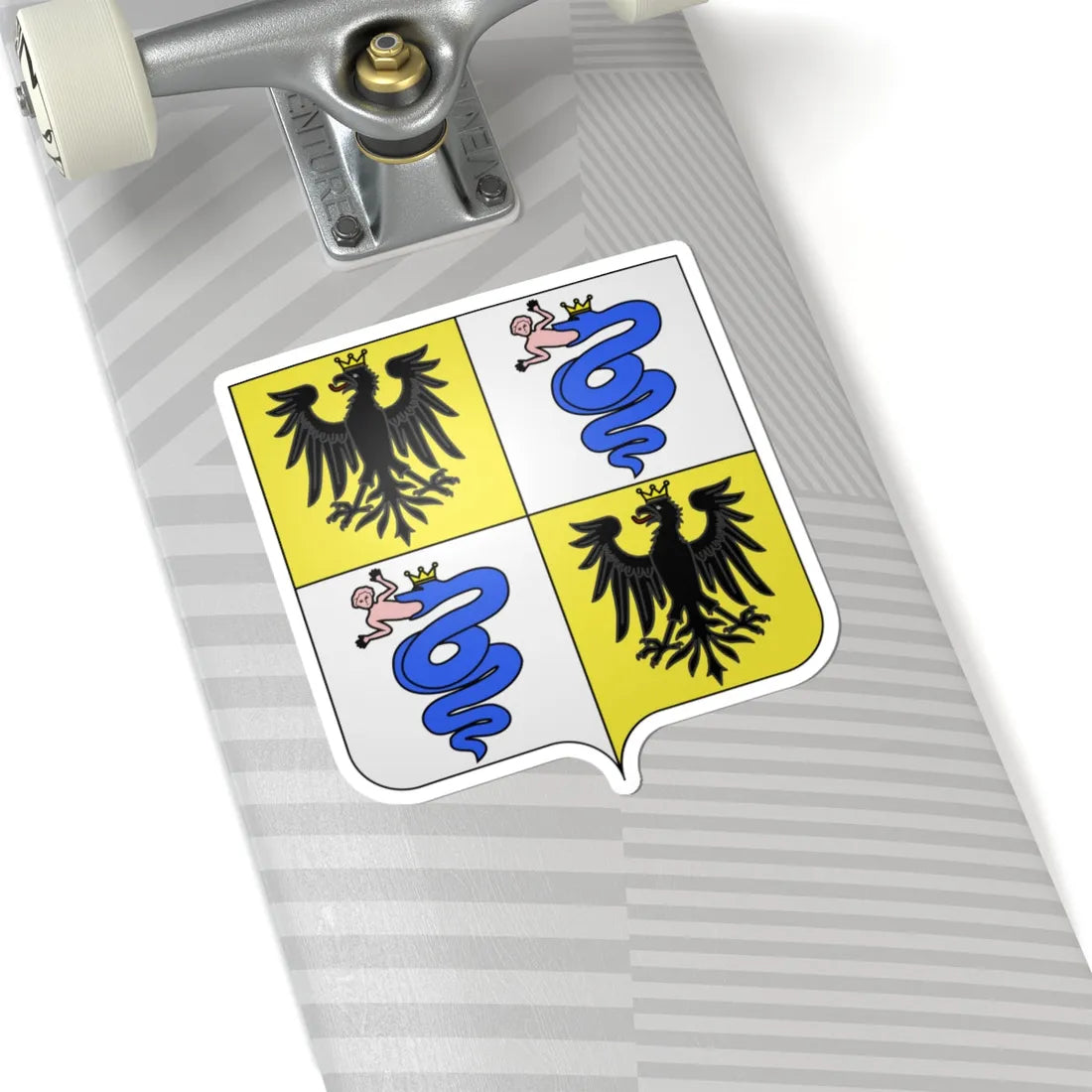 Blason famille it Sforza (Italy) (Coat of Arms) STICKER Vinyl Kiss-Cut Decal - The Sticker Space