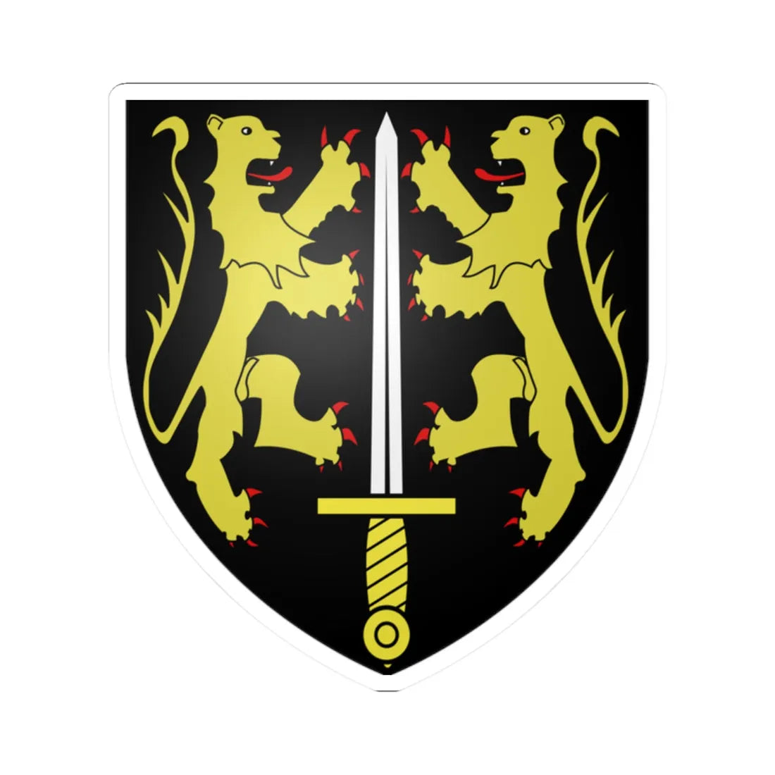 Blason Famille OCarroll (Ireland) (Coat of Arms) STICKER Vinyl Kiss-Cut Decal 2 Inch White - The Sticker Space