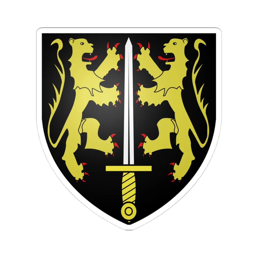 Blason Famille OCarroll (Ireland) (Coat of Arms) STICKER Vinyl Kiss-Cut Decal 4 Inch White - The Sticker Space