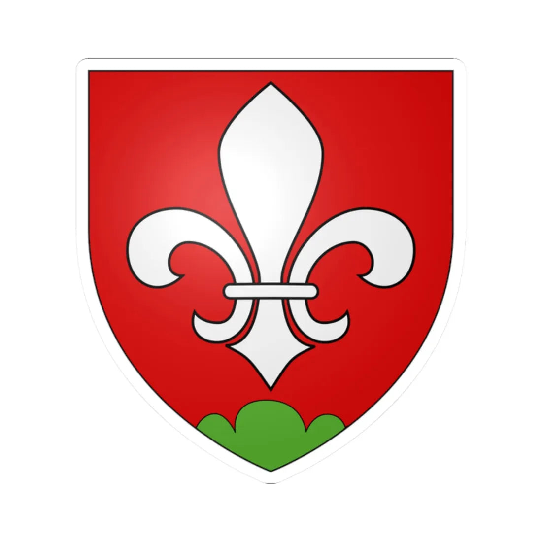 Blason famille Risler CH FR (Switzerland) (Coat of Arms) STICKER Vinyl Kiss-Cut Decal 2 Inch White - The Sticker Space