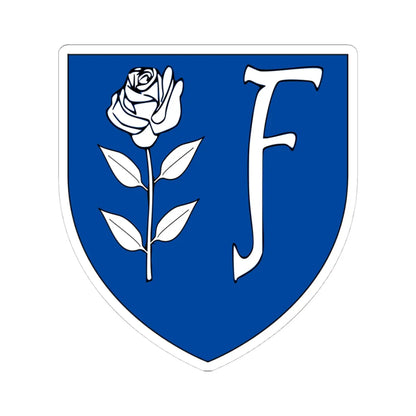 Blason Floreffe (Belgium) (Coat of Arms) STICKER Vinyl Kiss-Cut Decal 4 Inch White - The Sticker Space