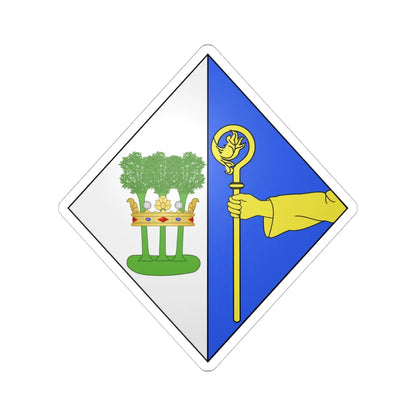 Blason Forest (Belgium) (Coat of Arms) STICKER Vinyl Kiss-Cut Decal 4 Inch White - The Sticker Space