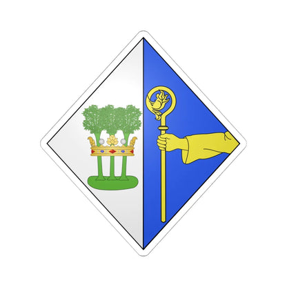 Blason Forest (Belgium) (Coat of Arms) STICKER Vinyl Kiss-Cut Decal 6 Inch White - The Sticker Space