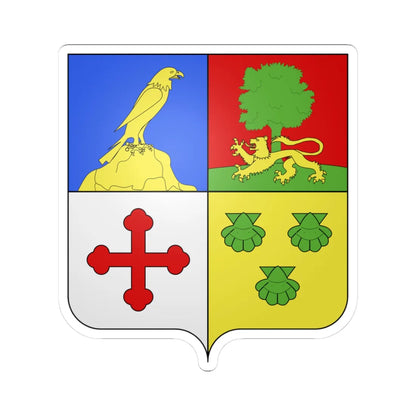 Blason Fr Abbadie-dItorrots Soule (Spain) (Coat of Arms) STICKER Vinyl Kiss-Cut Decal 3 Inch White - The Sticker Space