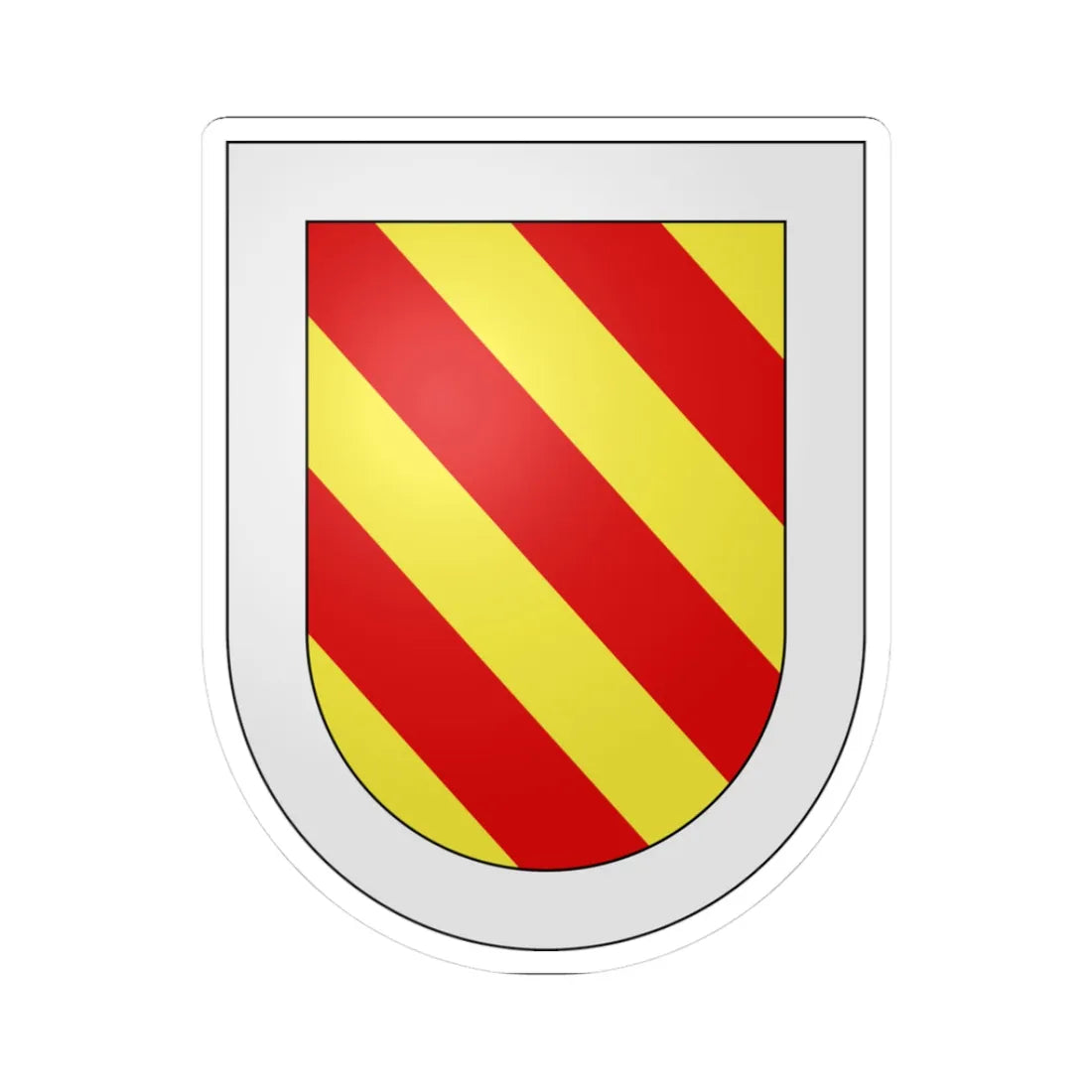 Blason Fr Aberasturi Soule (Spain) (Coat of Arms) STICKER Vinyl Kiss-Cut Decal 3 Inch White - The Sticker Space