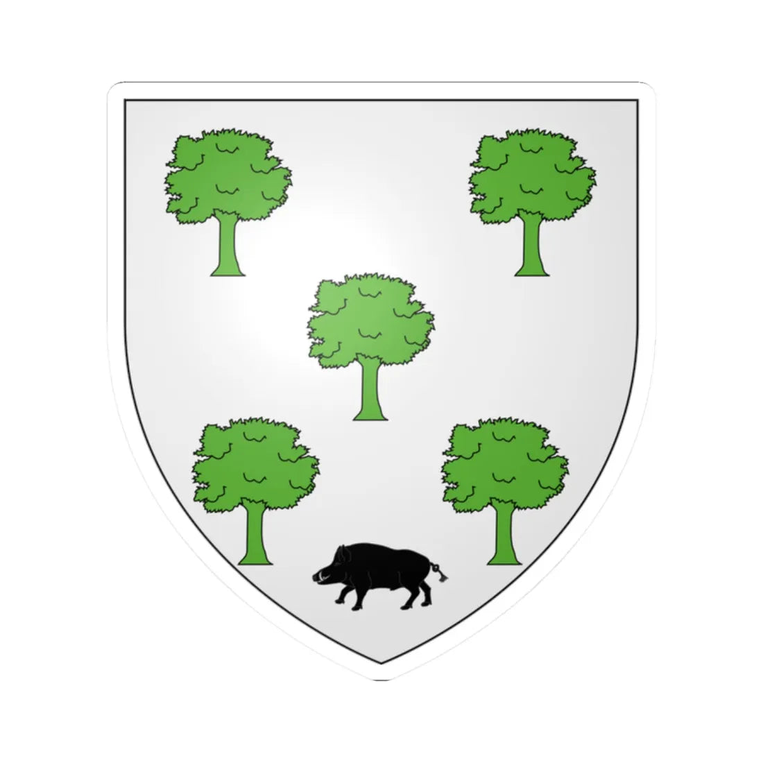 Blason Fr Abidabe Soule (Spain) (Coat of Arms) STICKER Vinyl Kiss-Cut Decal 2 Inch White - The Sticker Space