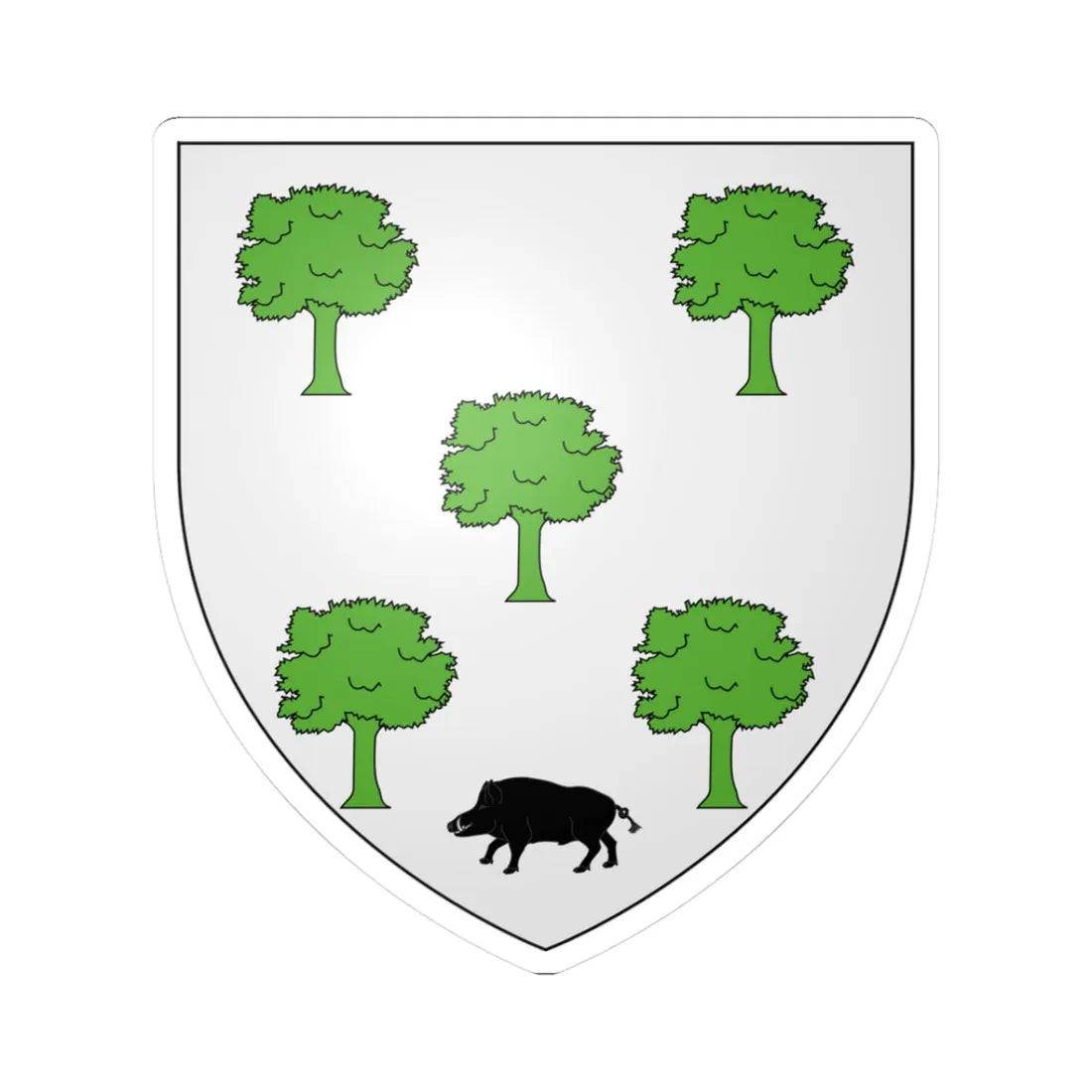 Blason Fr Abidabe Soule (Spain) (Coat of Arms) STICKER Vinyl Kiss-Cut Decal 3 Inch White - The Sticker Space