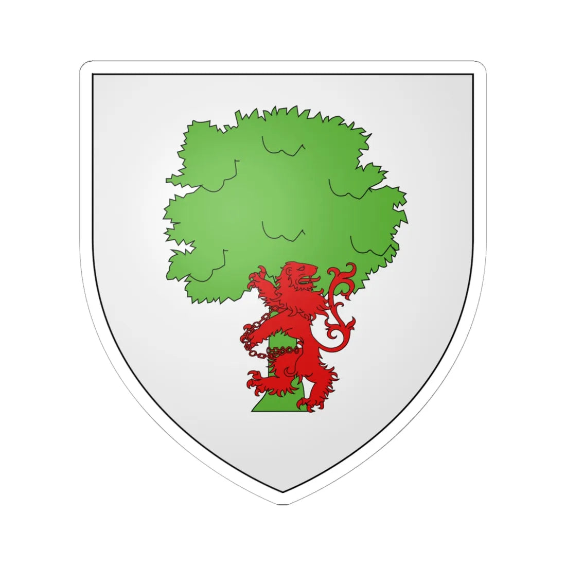 Blason Fr Aincine Basse-Navarre (Spain) (Coat of Arms) STICKER Vinyl Kiss-Cut Decal 6 Inch White - The Sticker Space