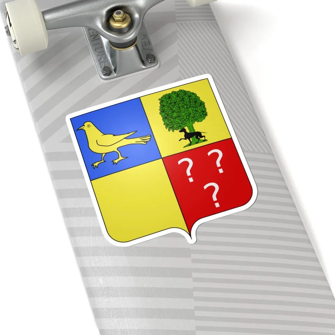 Blason Fr famille Abbadie Soule (Spain) (Coat of Arms) STICKER Vinyl Kiss-Cut Decal - The Sticker Space