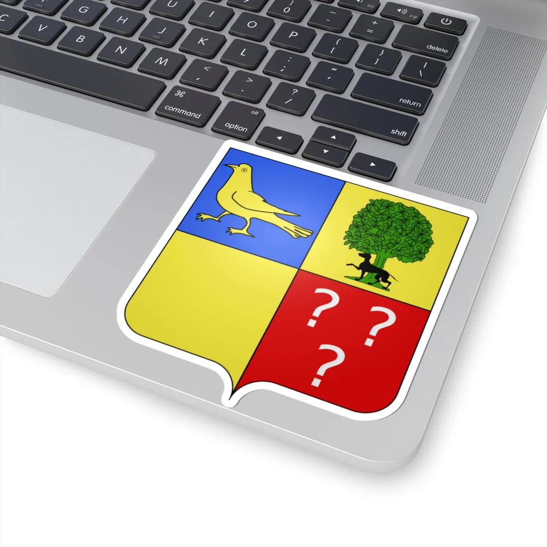 Blason Fr famille Abbadie Soule (Spain) (Coat of Arms) STICKER Vinyl Kiss-Cut Decal - The Sticker Space