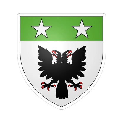 Blason Fr famille Acheson Labourd (Spain) (Coat of Arms) STICKER Vinyl Kiss-Cut Decal 4 Inch White - The Sticker Space