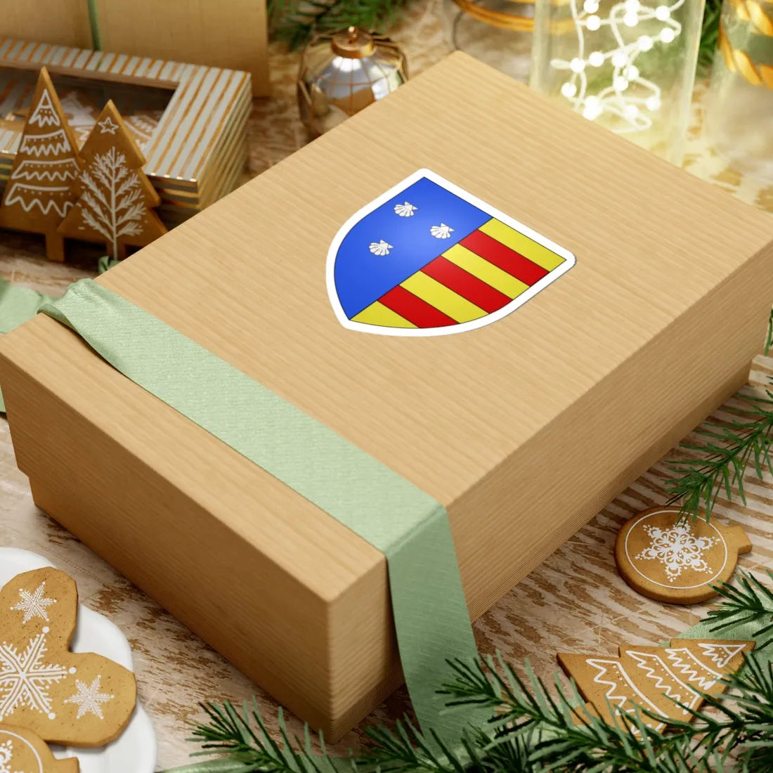 Blason Fr famille Ahaxe Cize (Spain) (Coat of Arms) STICKER Vinyl Kiss-Cut Decal - The Sticker Space