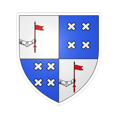 Blason Fr famille Amezaba Basse-Navarre (Spain) (Coat of Arms) STICKER Vinyl Kiss-Cut Decal 4 Inch White - The Sticker Space