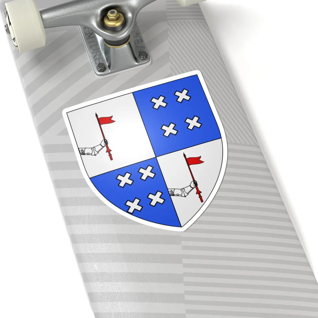 Blason Fr famille Amezaba Basse-Navarre (Spain) (Coat of Arms) STICKER Vinyl Kiss-Cut Decal - The Sticker Space
