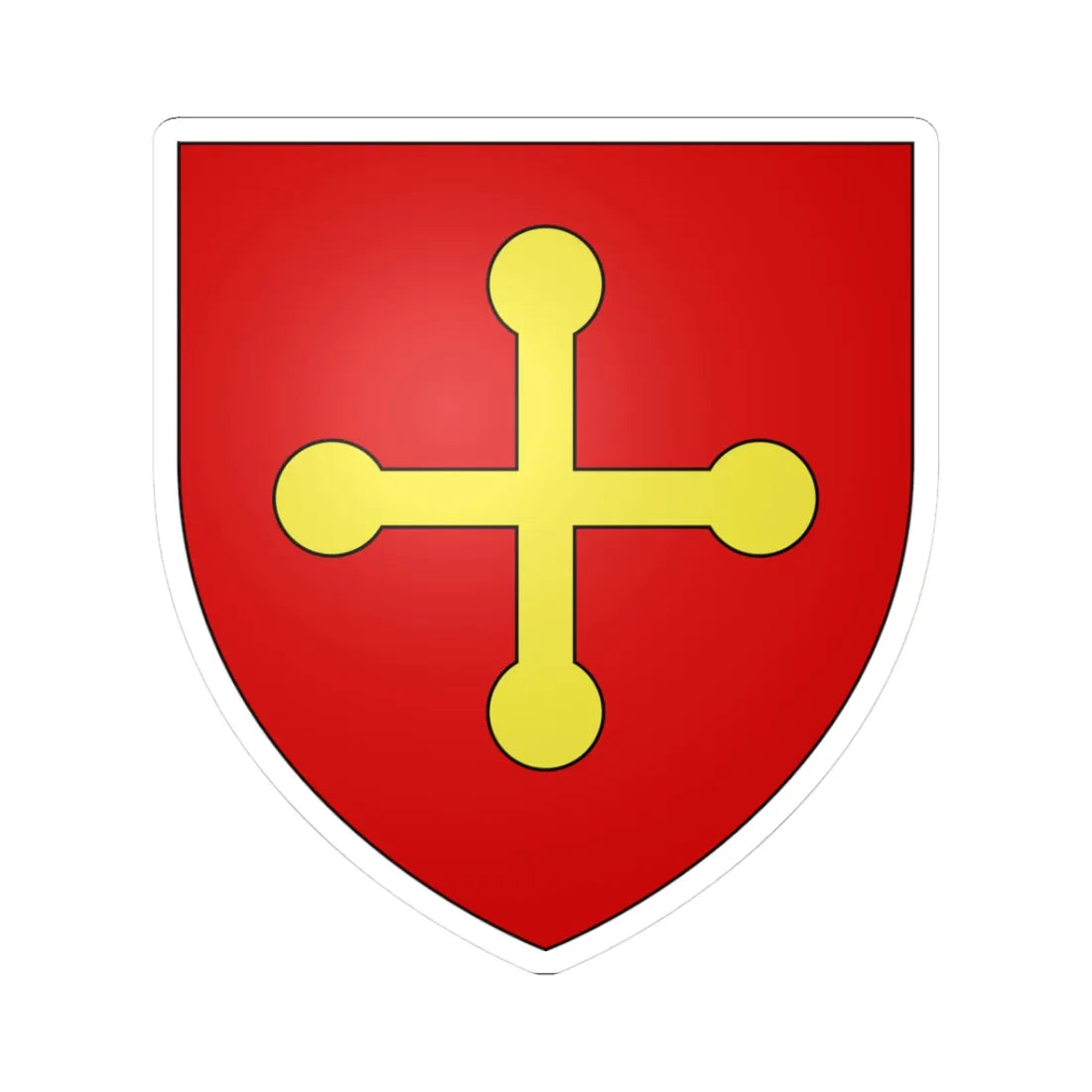 Blason Fr famille Apat Bussunaritz (Spain) (Coat of Arms) STICKER Vinyl Kiss-Cut Decal 3 Inch White - The Sticker Space