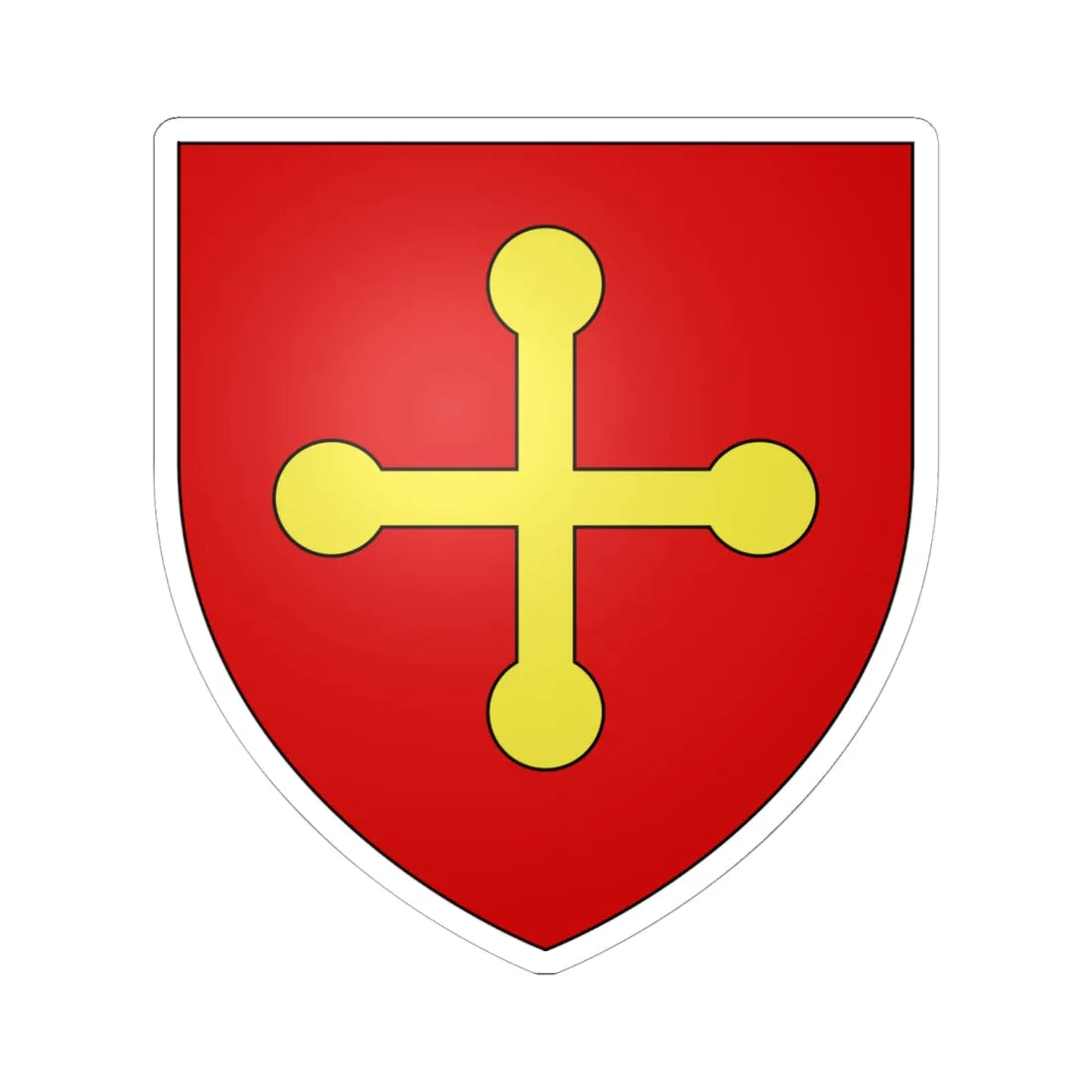 Blason Fr famille Apat Bussunaritz (Spain) (Coat of Arms) STICKER Vinyl Kiss-Cut Decal 6 Inch White - The Sticker Space