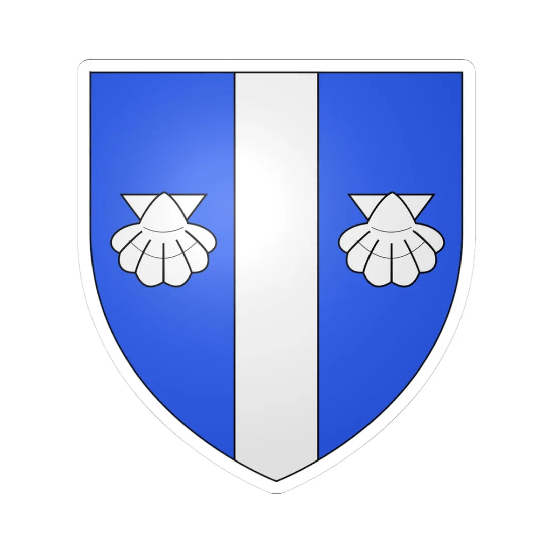 Blason Fr famille Apestegui Basse-Navarre (Spain) (Coat of Arms) STICKER Vinyl Kiss-Cut Decal 3 Inch White - The Sticker Space