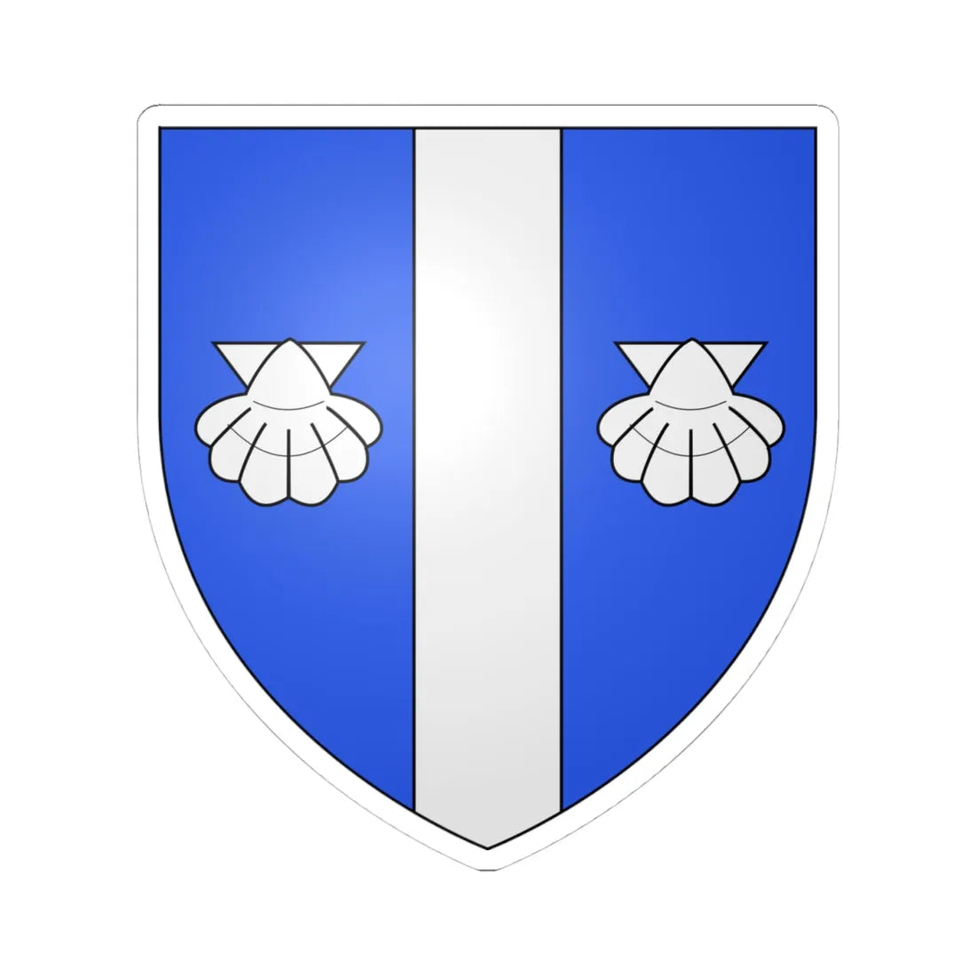 Blason Fr famille Apestegui Basse-Navarre (Spain) (Coat of Arms) STICKER Vinyl Kiss-Cut Decal 4 Inch White - The Sticker Space