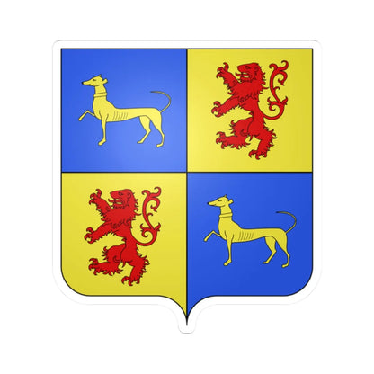 Blason Fr famille Arrius Labastide (Spain) (Coat of Arms) STICKER Vinyl Kiss-Cut Decal 2 Inch White - The Sticker Space