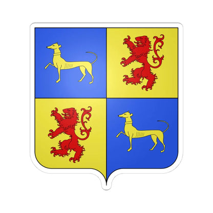 Blason Fr famille Arrius Labastide (Spain) (Coat of Arms) STICKER Vinyl Kiss-Cut Decal 4 Inch White - The Sticker Space