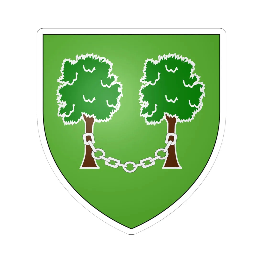 Blason Fr famille Arrondo Labourd (Spain) (Coat of Arms) STICKER Vinyl Kiss-Cut Decal 4 Inch White - The Sticker Space