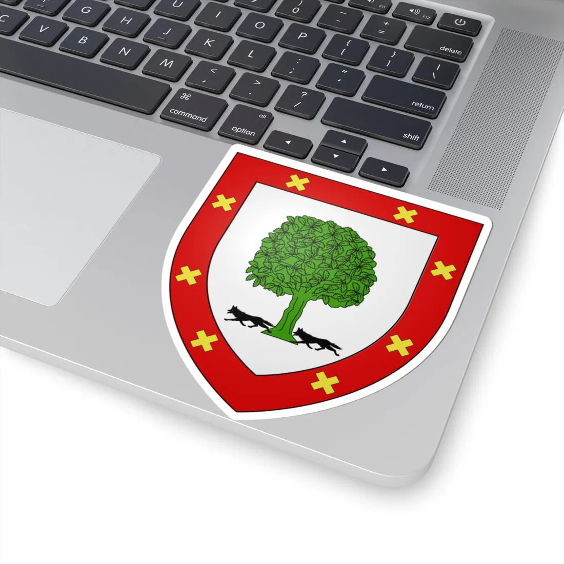 Blason Fr famille Arrospide Basse-Navarre (Spain) (Coat of Arms) STICKER Vinyl Kiss-Cut Decal - The Sticker Space